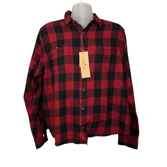 Tailor Vintage Luxe Performance Quick Dry Flannel Button Down Mens XL NEW - Picture 1 of 4
